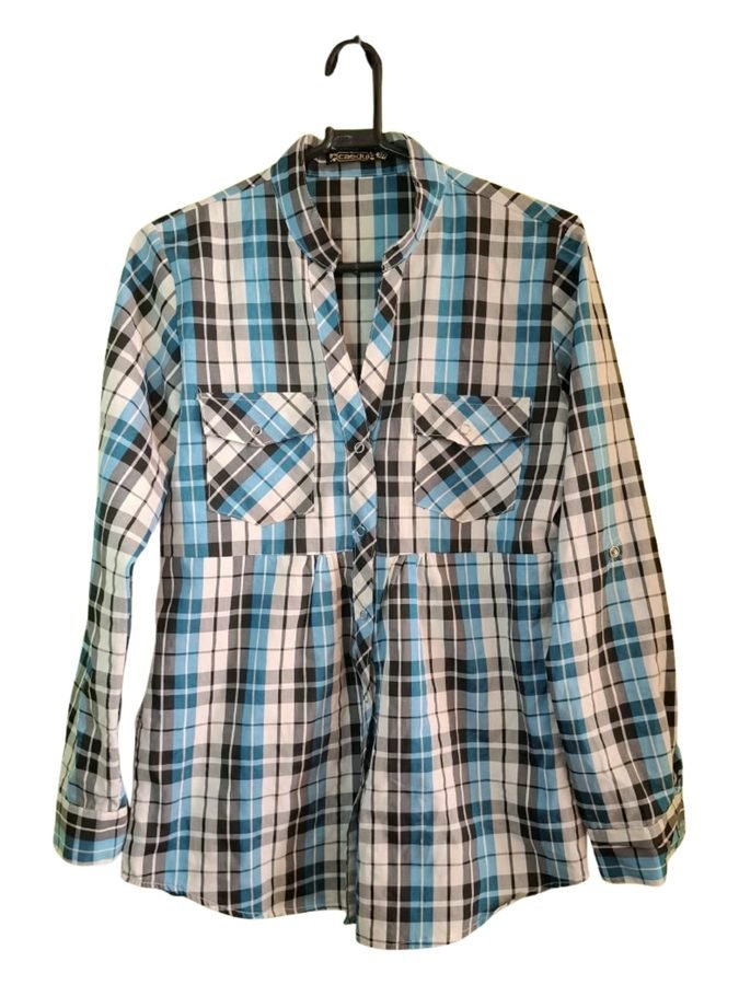 Camisa xadrez azul